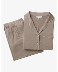 The White Company - Piped-Trim Relaxed-Fit Jersey Pyjama Set - Lyst