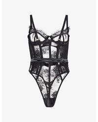 Lounge Underwear - Soraya Underwired Lace Bodysuit - Lyst
