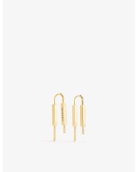 Givenchy - Padlock Logo-engraved Brass Earrings - Lyst