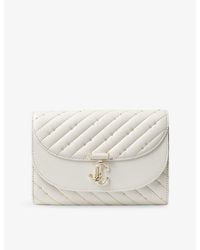Jimmy Choo - Curved Quilted Leather Clutch Bag - Lyst