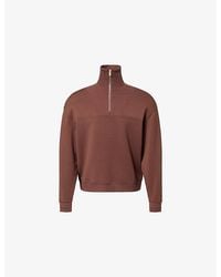Now You Live - Rutland High-Neck Stretch-Woven Sweatshirt - Lyst