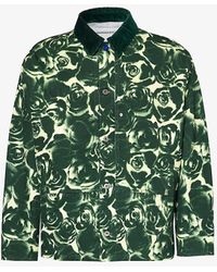Burberry - Rose Graphic-print Relaxed-fit Cotton-canvas Shirt X - Lyst