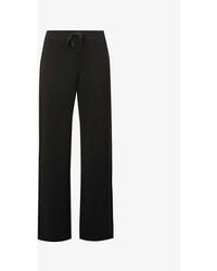 Spanx - Airluxe Wide-leg Mid-rise Stretch-jersey Trouser - Lyst