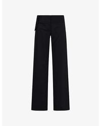 St. Agni - Belted Straight-Leg Wool Trousers - Lyst