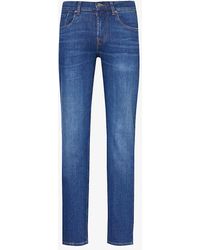 7 For All Mankind - Slimmy Tapered Tapered Low-rise Stretch-denim Jeans - Lyst