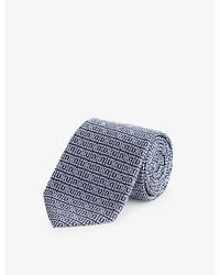 Ferragamo - Tampa Jacquard-pattern Wide-blade Silk Tie - Lyst
