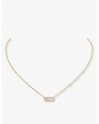 Messika - Move Uno 18ct -gold And Pavé Diamond Necklace - Lyst