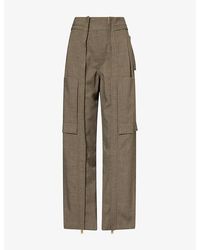 DARKPARK - Adriana Cargo Wool-Blend Trousers - Lyst