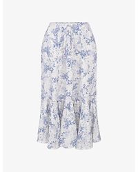 House Of Cb - Aitana Floral-print Woven Maxi Skirt - Lyst