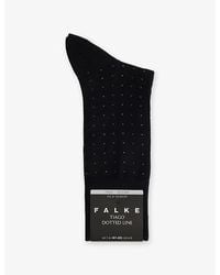 FALKE - Tiago Dotted Line Cotton-Blend Socks - Lyst