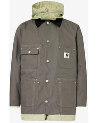 Sacai - X Carhartt Wip Reversible Relaxed-fit Cotton-canvas Jacket - Lyst