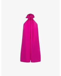 OMNES - Demi Halter Woven Mini Dress - Lyst