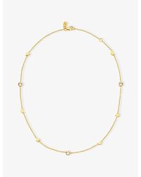 La Maison Du Couturier - Assya London Selene 18Ct Vermeil And Cubic Zirconia Necklace - Lyst