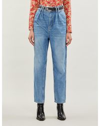 Sandro Relaxed-fit High-rise Jeans - Blue