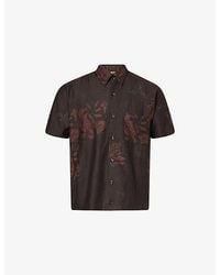 Kartik Research - Box Short-Sleeve Silk Shirt - Lyst