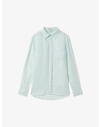 Reiss - Belle Relaxed-fit Long-sleeve Linen Shirt - Lyst