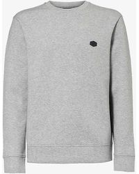 Emporio Armani - Logo-patch Stretch Cotton-blend Sweatshirt - Lyst