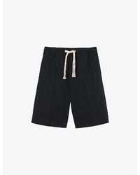 Sandro - Elasticated-Waist Relaxed-Fit Cotton Shorts - Lyst