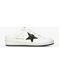 Golden Goose - Ballstar 10283 Logo-print Faux-leather Low-top Slip-on Trainers - Lyst
