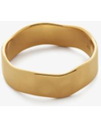 Monica Vinader - Siren 18ct Yellow Gold-plated Vermeil Sterling Silver Ring - Lyst