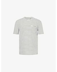 PAIGE - Kenneth Striped Cotton T-Shirt - Lyst