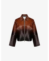 Samsøe & Samsøe - Salylo Relaxed-Fit Leather Jacket - Lyst