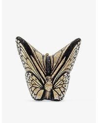 Judith Leiber - Butterfly Crystal-embellished Metal Clutch Bag - Lyst