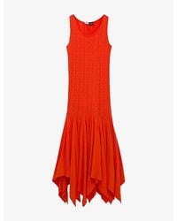 Loewe - X Paula's Ibiza Sleeveless Pointelle Cotton-Blend Midi Tank Dress - Lyst