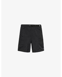Obey - Route Brand-patch Regular-fit Woven Shorts - Lyst