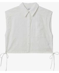 Reiss - Nia Relaxed-fit Embroidered Cotton Shirt - Lyst