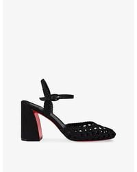 Christian Louboutin - Jane Pump Nandina 8 Crepe-Satin Pumps - Lyst