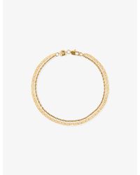 Astrid & Miyu - Illusion Double Chain 18Ct-Plated Brass Bracelet - Lyst
