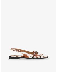 Steve Madden - Synergy Pony-Hair Leather Sling-Back Flats - Lyst