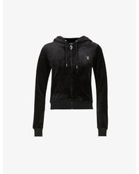 Juicy Couture - Logo-embellished Velour Hoody X - Lyst
