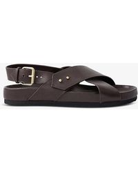 Soeur - Olaf Cross-over Leather Sandals - Lyst
