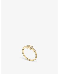 Tiffany & Co. Tiffany T Wire 18ct Yellow- And 0.13ct Brilliant-cut Diamond Ring - White