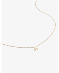Monica Vinader - Small Letter H 14Ct- Pendant Necklace - Lyst