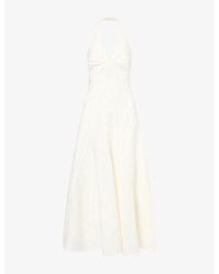 Cult Gaia - Rowyn Cut-Out Linen Midi Dress - Lyst