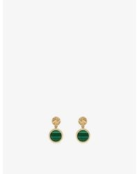 Astley Clarke - Terra 18Ct- Plated Sterling- And Malachite Drop Earrings - Lyst
