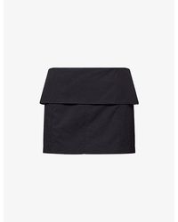 Belle Anna - Helia Panelled-Waistband Cotton-Blend Mini Skirt - Lyst