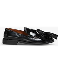 Marni - Fringed-trim Leather Moccasin Loafers - Lyst