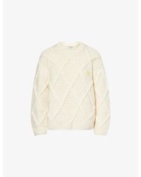 Stine Goya - Logo-Embroidered Cable-Knit Jumper - Lyst