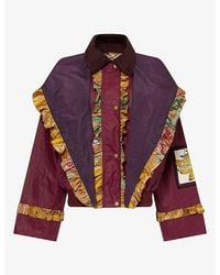 Barbour - X Farm Rio Serra Wax Ruffle Cotton Jacket - Lyst