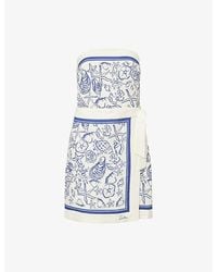 Jonathan Simkhai - Darbie Strapless Linen-Blend Mini Dress - Lyst