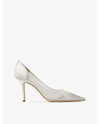 Jimmy Choo - Love 85 Crystal-Embellished Mesh Pumps - Lyst
