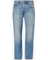 Citizens of Humanity - Barrett Brand-patch Straight-leg Organic-denim Jeans - Lyst