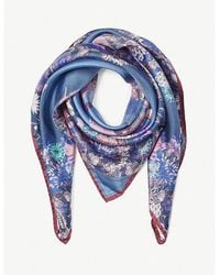 Aspinal of London - Ombre 'a' Floral-print Silk Scarf - Lyst
