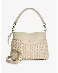 Dune - Dinidelphi Medium Woven Faux-Leather Shoulder Bag - Lyst