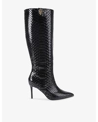 Kurt Geiger - Belgravia Heeled Suede Knee-High Boots - Lyst