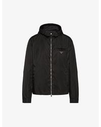 Prada - Re-Nylon Brand-Plaque Hooded Polyamide Jacket - Lyst